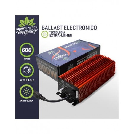 Ballast Electronico Regulable Extra Lumen 600W Fireball - Grow Genetics
