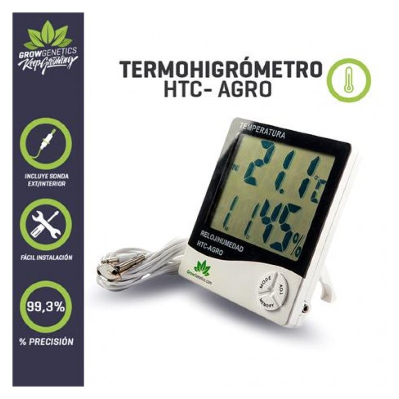 Termo-higrómetro digital Grow Genetics