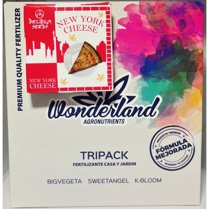 Pack Fertilizante Wonderland + NEW YORK CHEESE X4 AUTO - Delirium Seeds