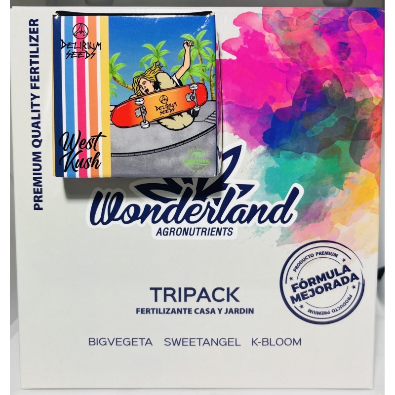 Pack Fertilizante Wonderland + WEST KUSH x4 - Delirium Seeds