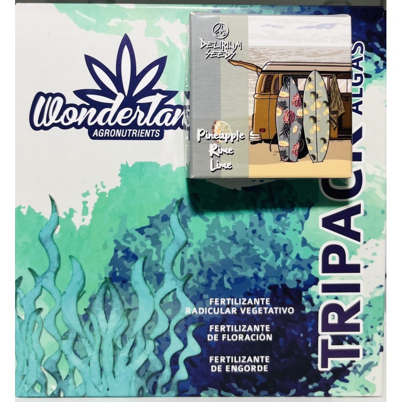 Pack Fertilizante Wonderland + PINEAPLE RIME LINE x4 - Delirium Seeds
