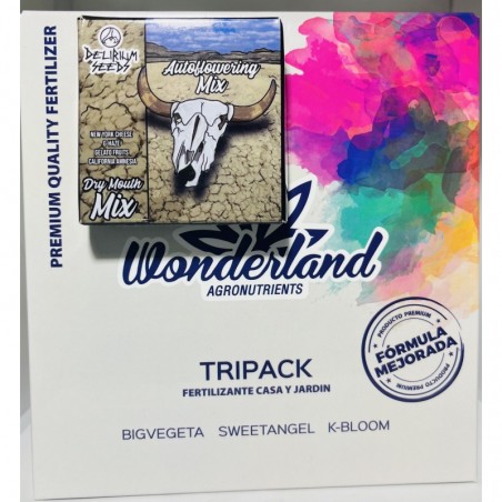Pack Fertilizante Wonderland + MIX DRY MOUTH x4 - Delirium seeds