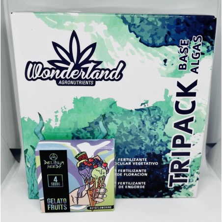 Pack Fertilizante Wonderland + GELATO FRUITS x4 - Delirium Seeds